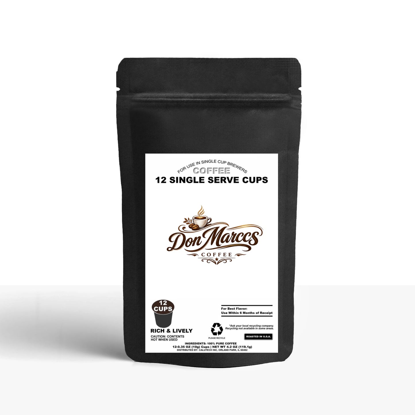 12 Pack Single Serve Coffee Capsules